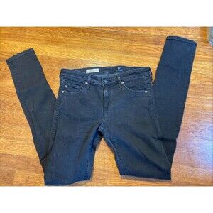 AG Adriano Goldschmied Jeans “The Legging” Super Skinny 27” Sz 6 Lo Rise Black